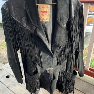 All leather fringe jacket